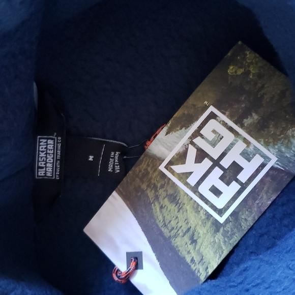 AKHG by Duluth Trading new high neck blue long sleeve women's fleece top size M - Picture 5 of 6